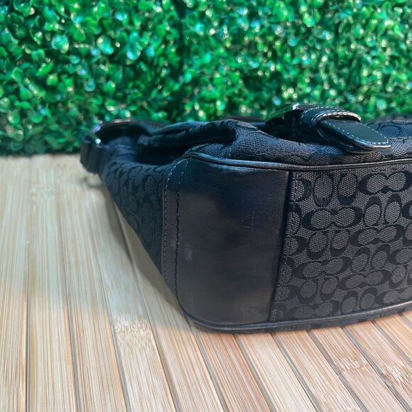 Coach Bags Authentic Coach Logo Crossbody Shoulder Bag Charm Canvas Leather EUC - Picture 14 of 14